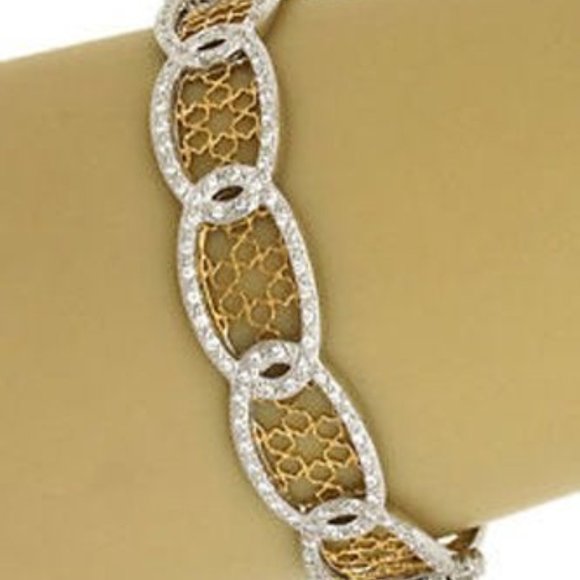 Charriol Diamond and Gold Mesh Bracelet - Picture 6 of 6